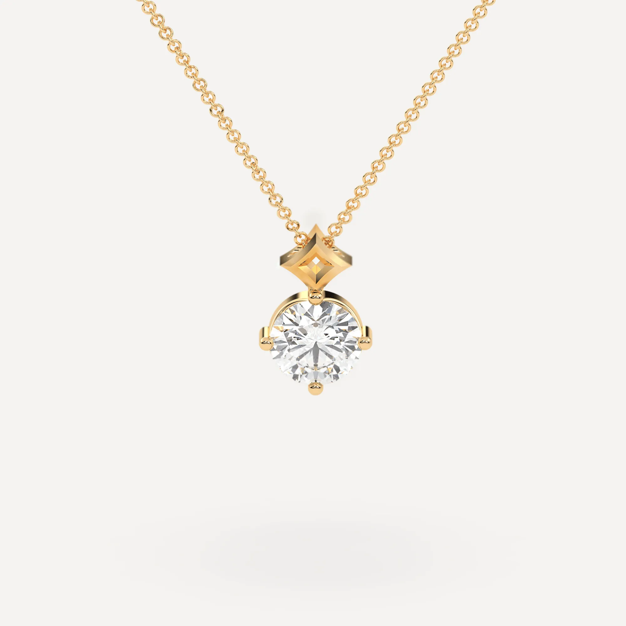 Star Diamond Solitaire Pendant