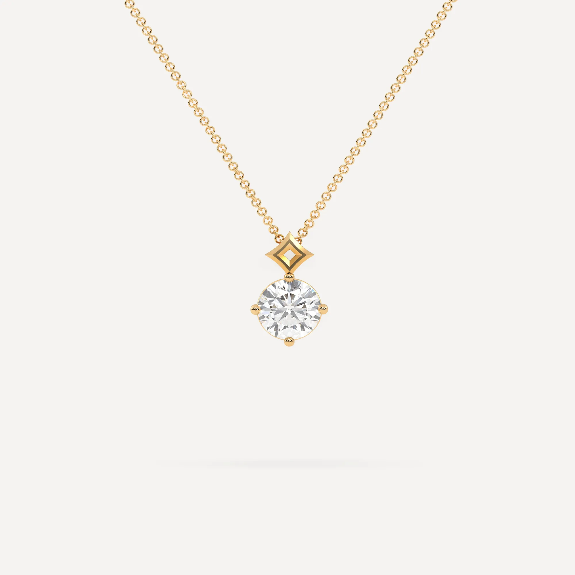 Star Diamond Solitaire Pendant