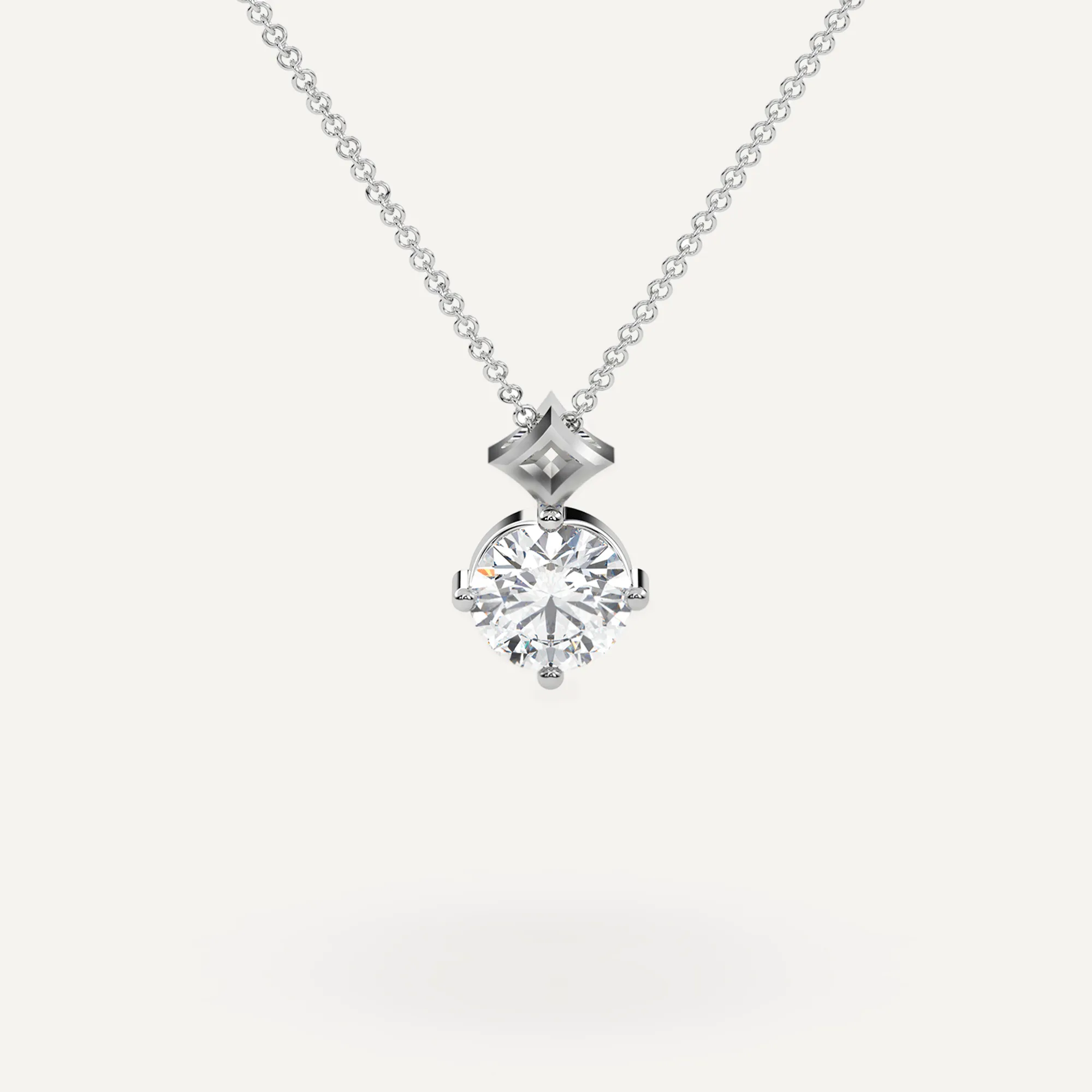 Star Diamond Solitaire Pendant