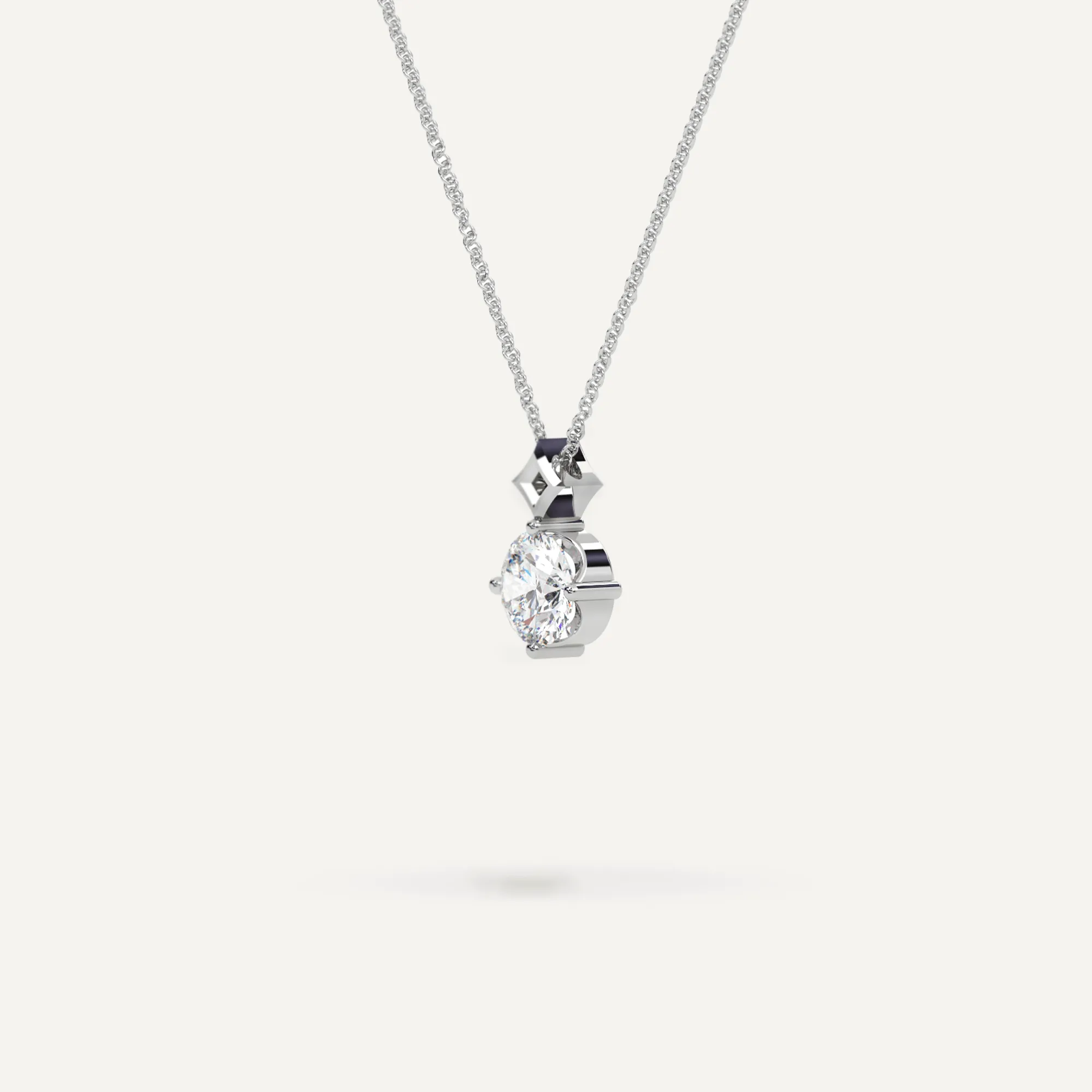 Star Diamond Solitaire Pendant