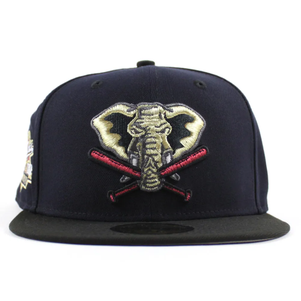 Stomper Oakland Athletics 1989 World Series New Era 59Fifty Fitted Hat (Navy Black Gray Under Brim)