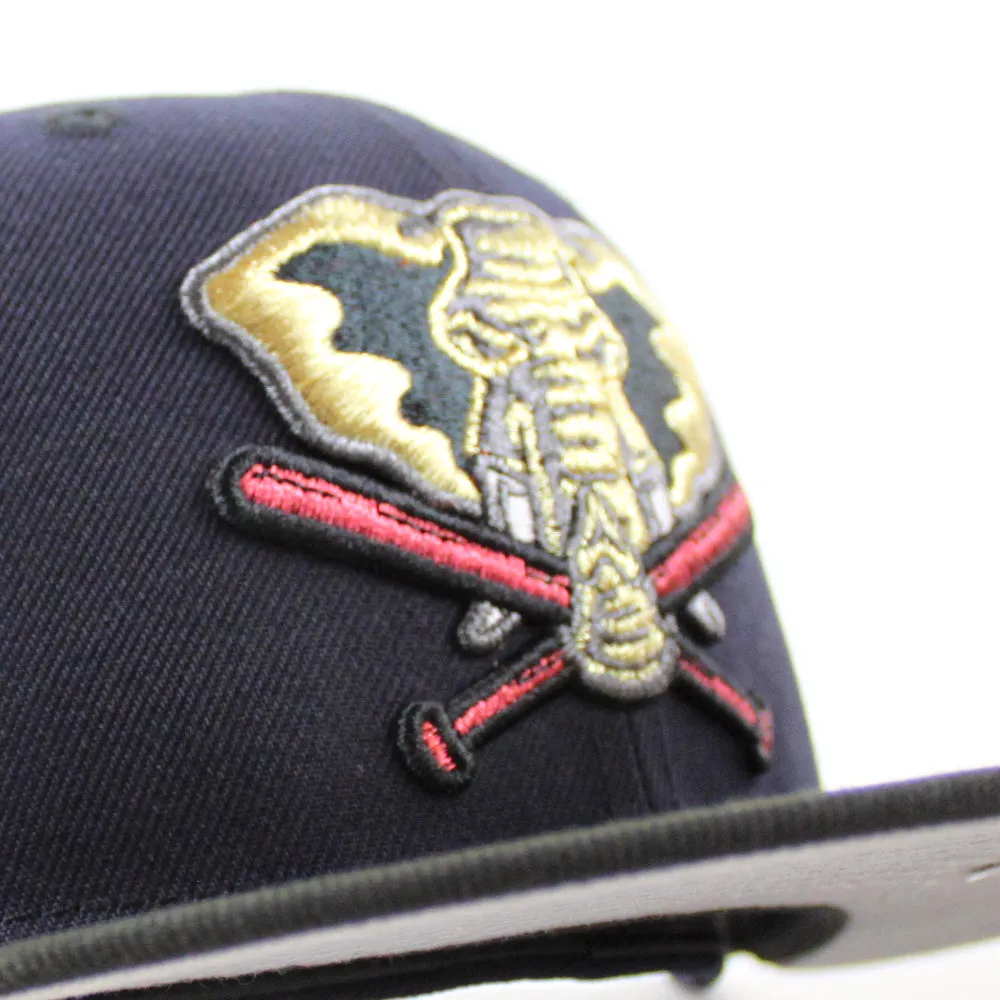 Stomper Oakland Athletics 1989 World Series New Era 59Fifty Fitted Hat (Navy Black Gray Under Brim)