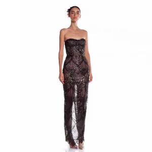 Strapless Sleeveless Backless Maxi Bodycon Dress HT21270