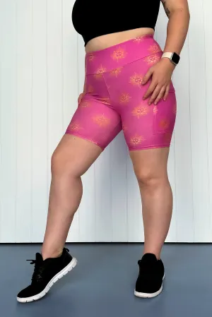 Sun-Kissed Magenta - Casual - Mid Shorts - Pockets