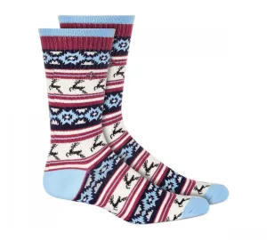 Sun   Stone Men's Holiday Reindeer Crew Socks