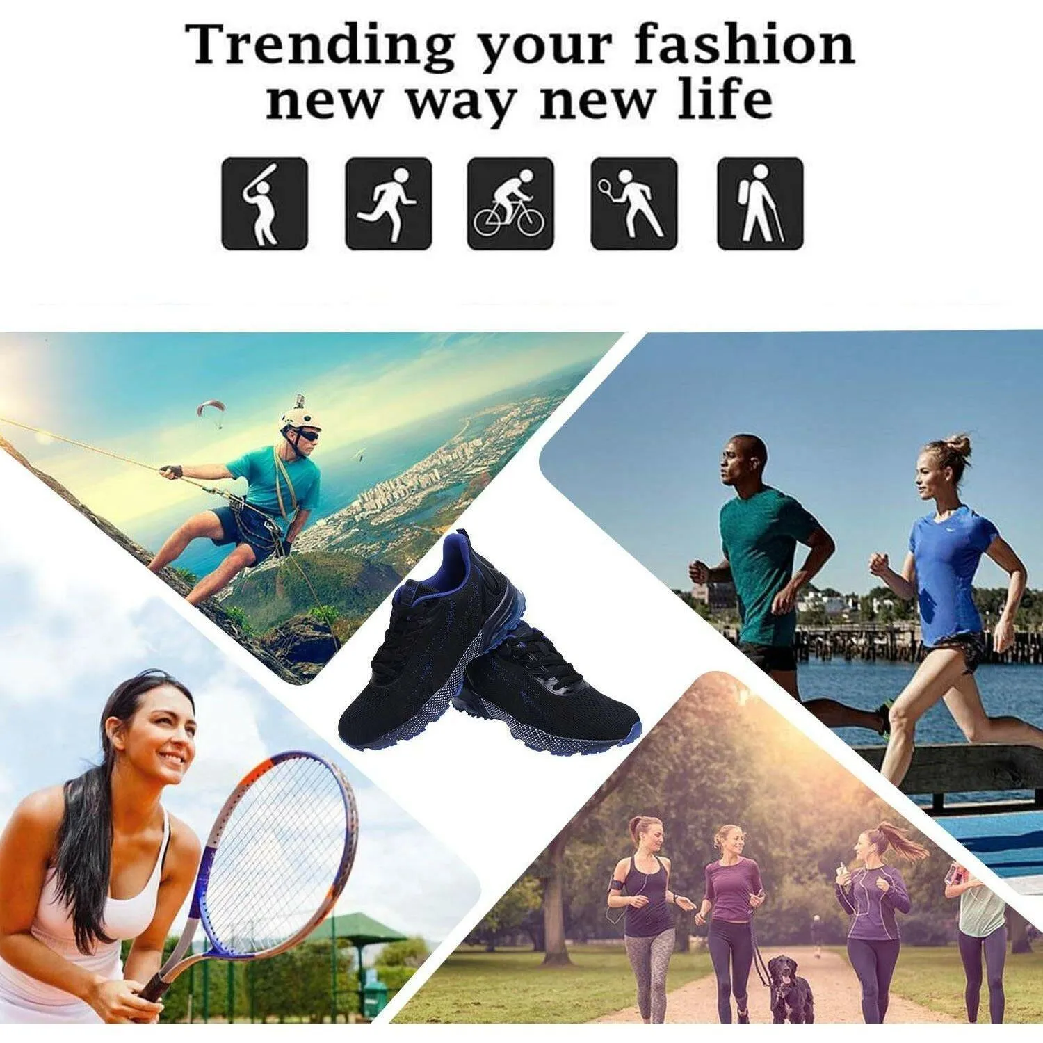 SYKT Running Shoes Mens Womens Fashion Sneakers Tennis Sports Casual Walking Athletic Fitness Indoor and Outdoor Shoes