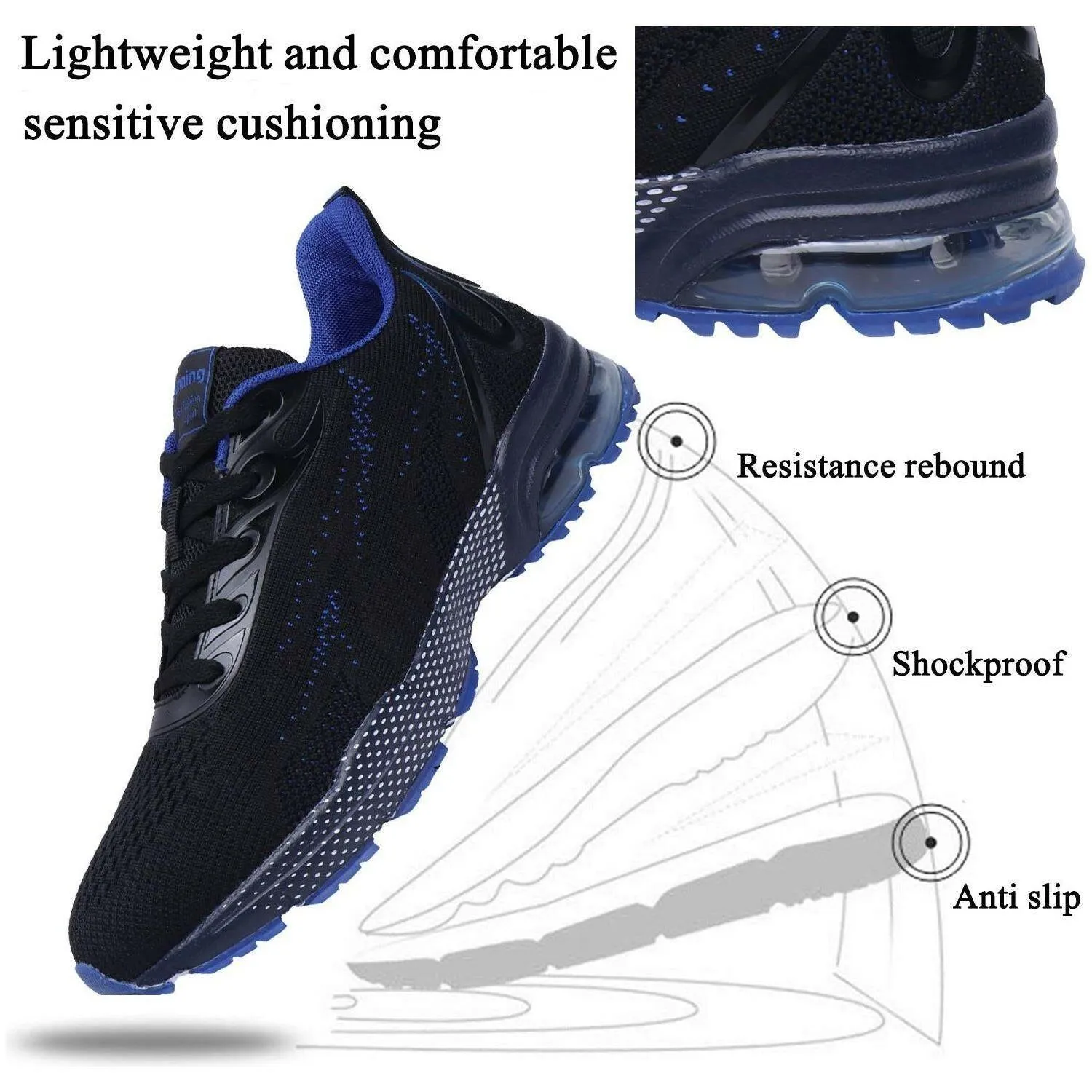 SYKT Running Shoes Mens Womens Fashion Sneakers Tennis Sports Casual Walking Athletic Fitness Indoor and Outdoor Shoes