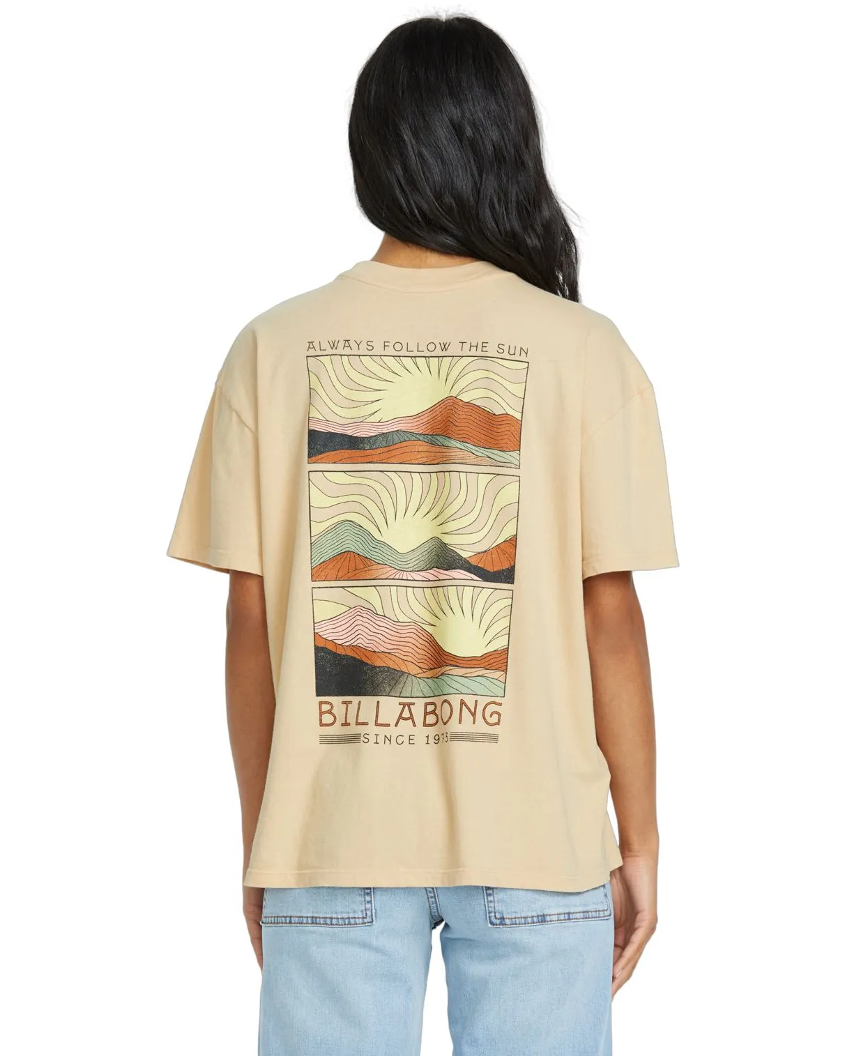 T-shirt Oversized pour femmes Billabong - SUN PHASED SS TEE