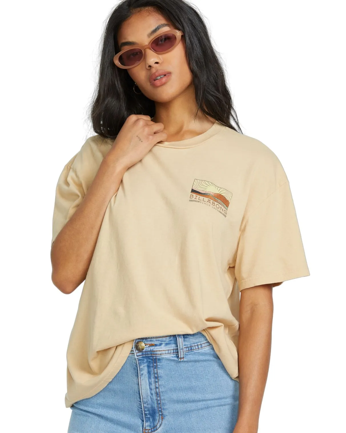 T-shirt Oversized pour femmes Billabong - SUN PHASED SS TEE
