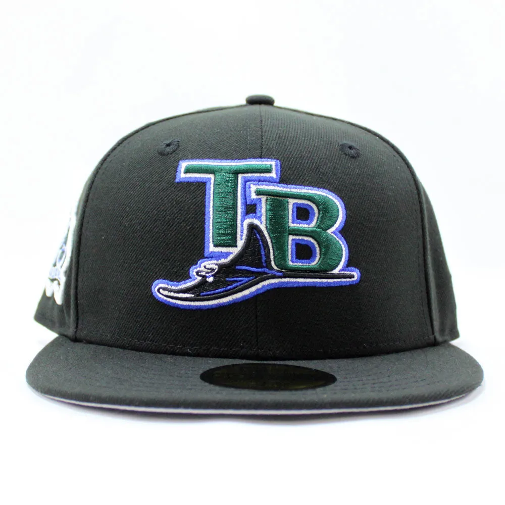 Tampa Bay Devil Rays 10th Season New Era 59Fifty Fitted Hat (Black Grey Under Brim)