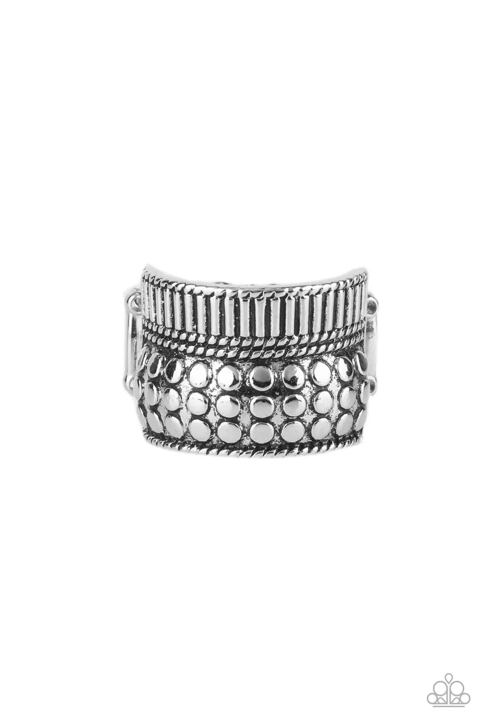 Tenacious Texture - Silver Ring - Paparazzi Accessories