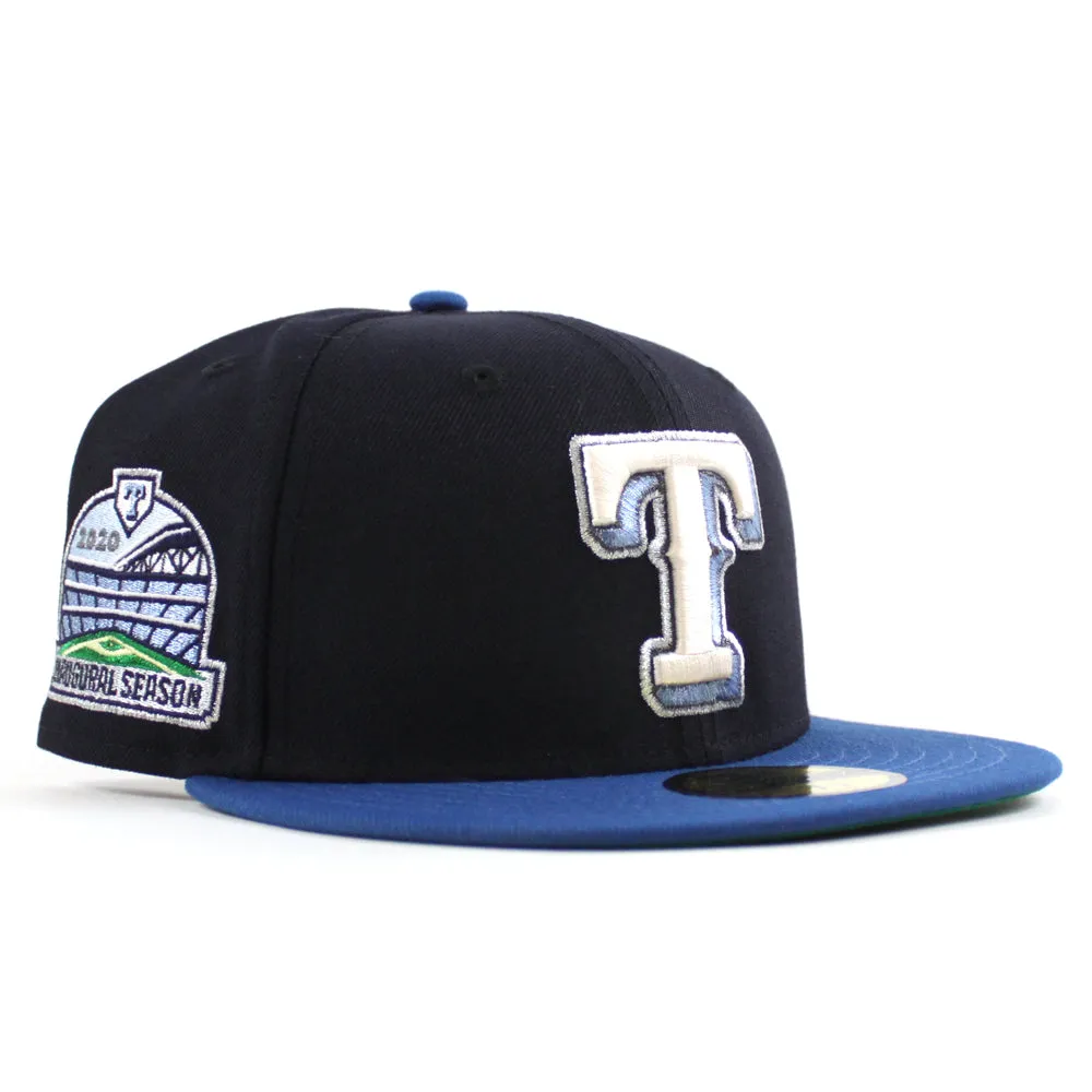 Texas Rangers 2020 Inaugural Season New Era 59Fifty Fitted Hat (Navy SeaShore Blue Green Under Brim)