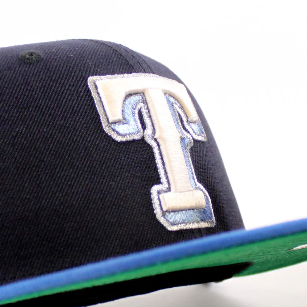 Texas Rangers 2020 Inaugural Season New Era 59Fifty Fitted Hat (Navy SeaShore Blue Green Under Brim)