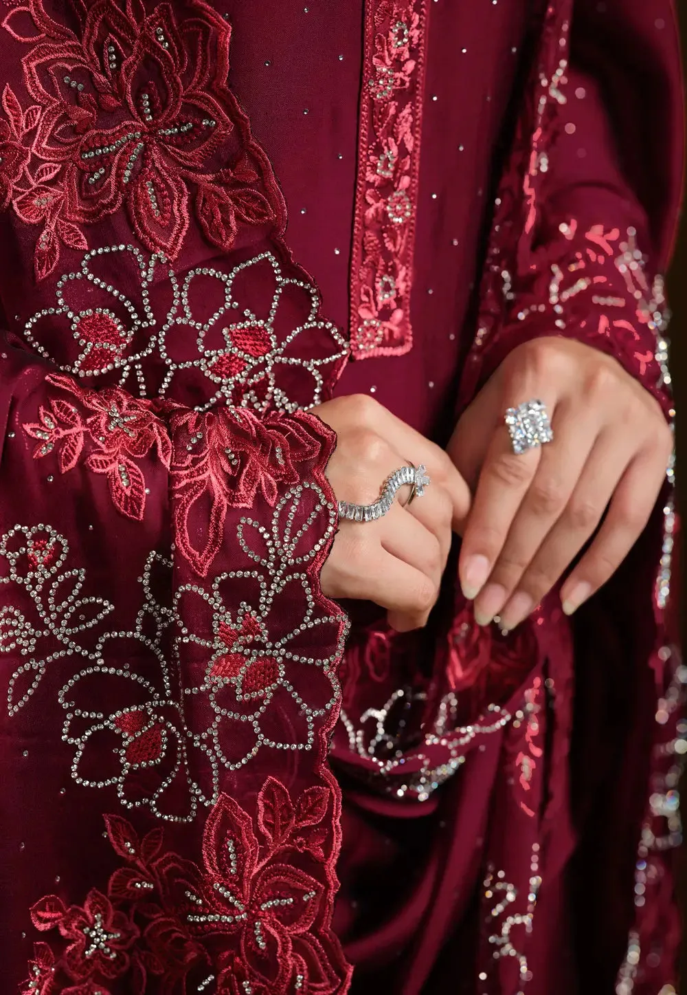 The Embellished Ruby Red Salwar Suit