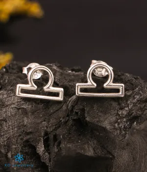 The Libra Zodiac Silver Earring