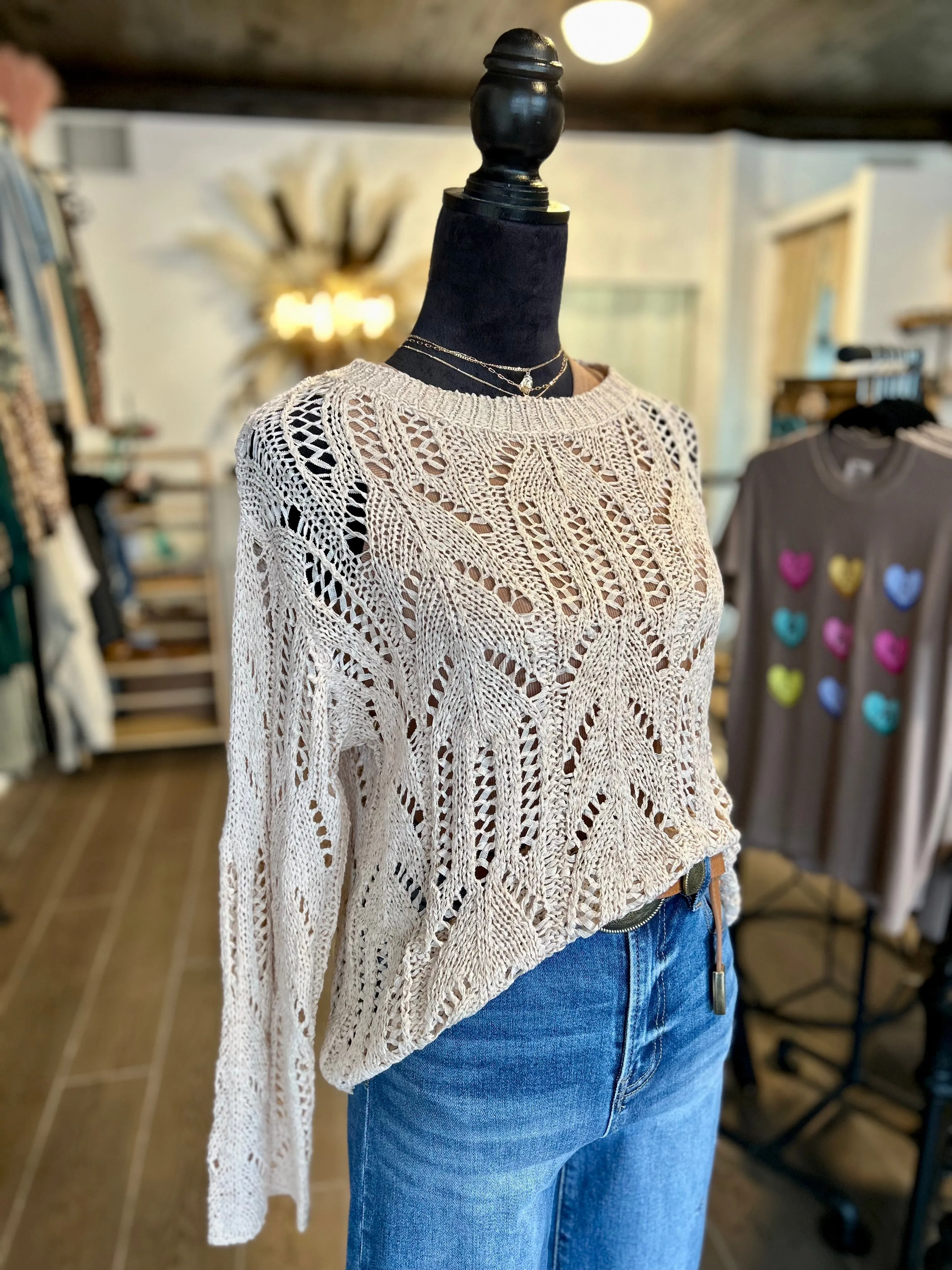 The Megan Top |Oatmeal|
