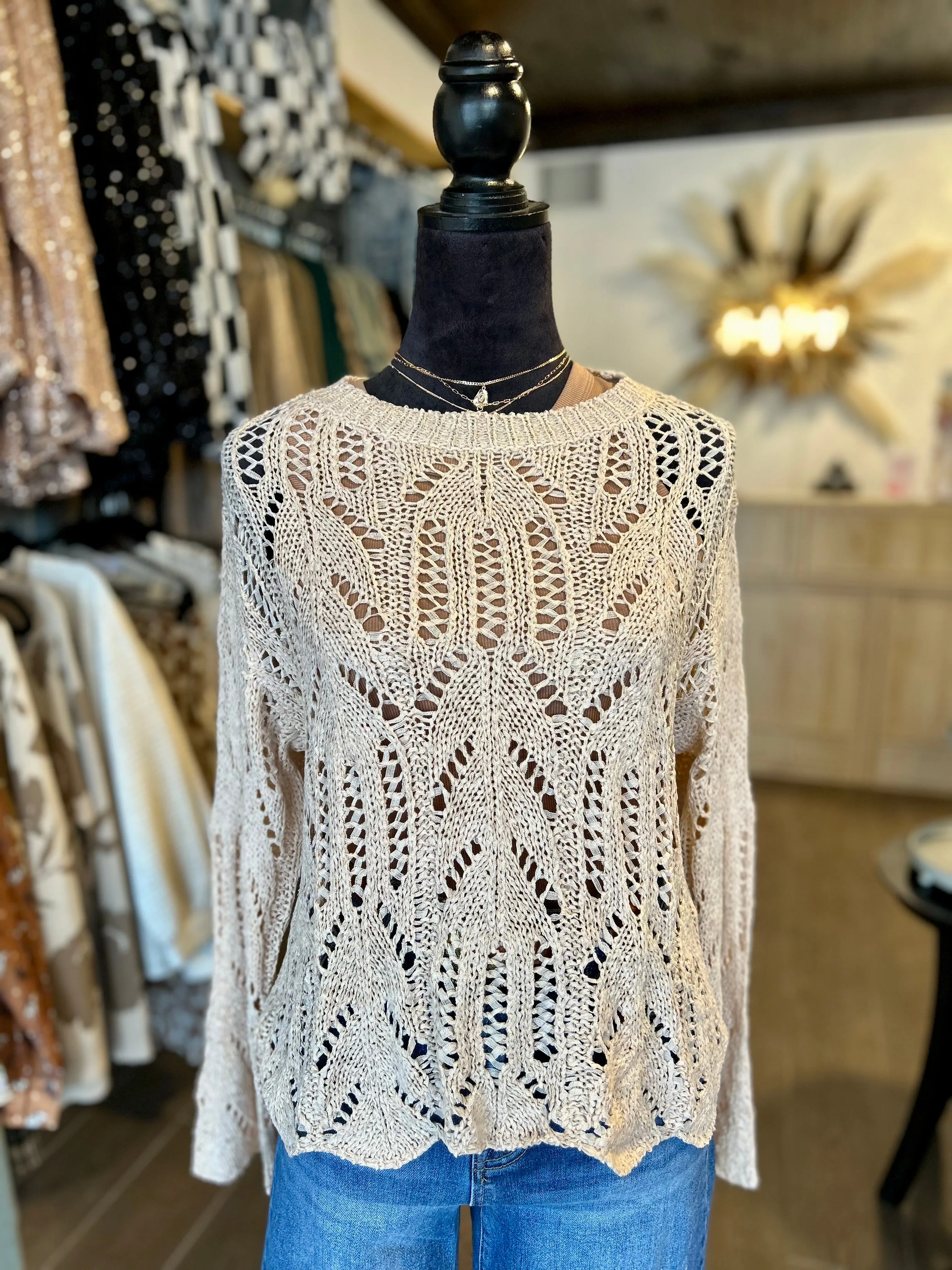The Megan Top |Oatmeal|