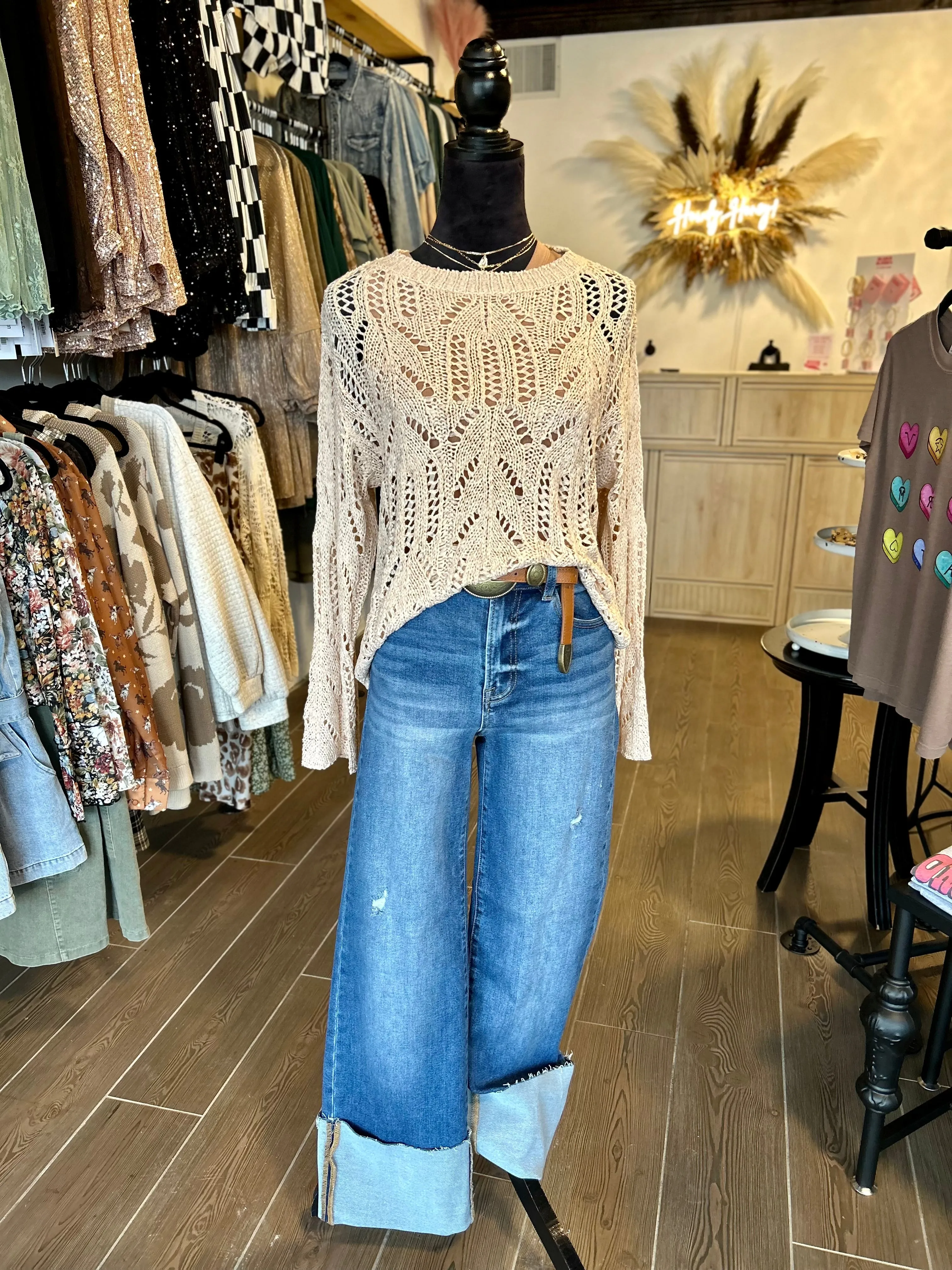 The Megan Top |Oatmeal|