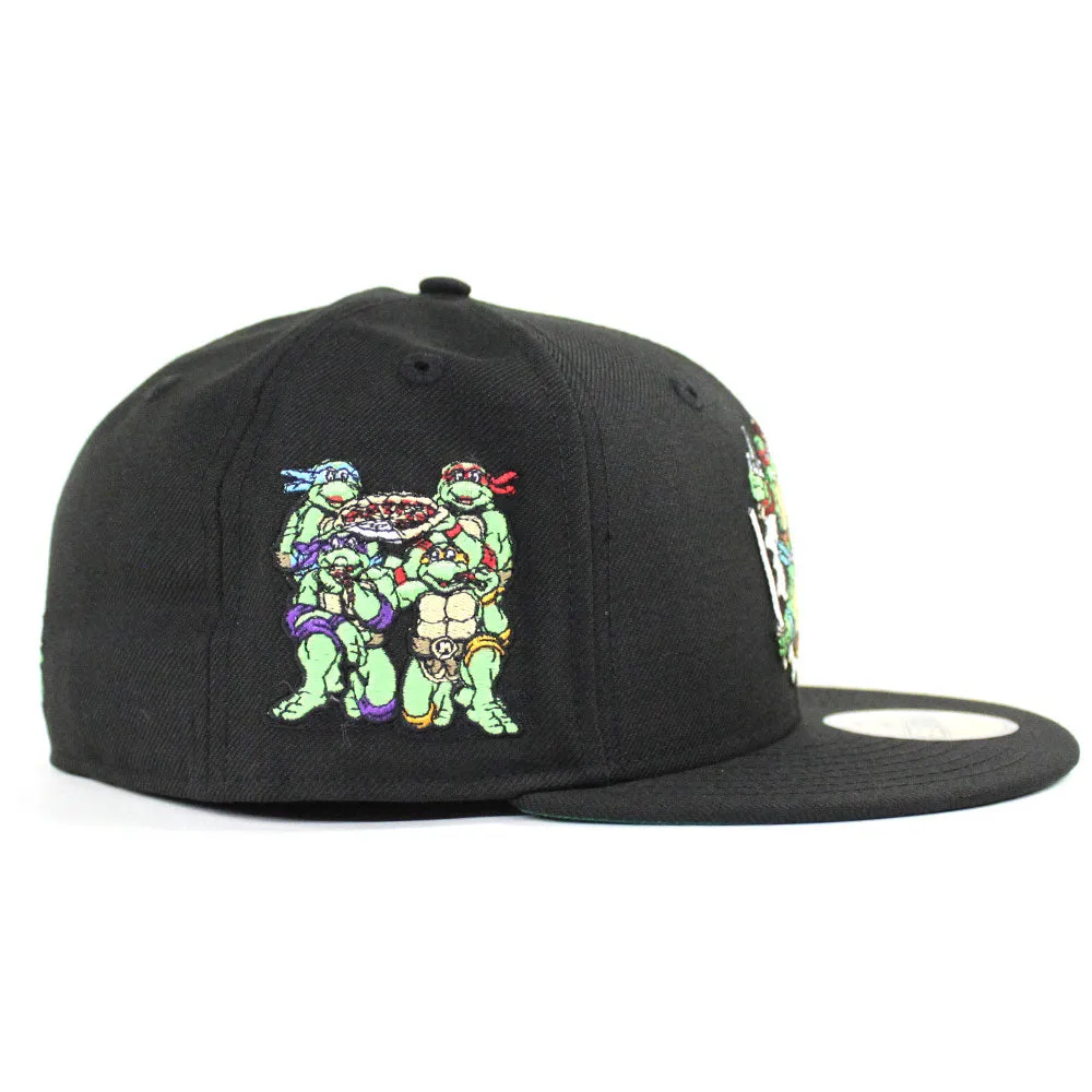The Teenage Mutant Ninja Turtles New Era 59Fifty Fitted Hat (BLACK Green Under Brim)