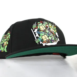 The Teenage Mutant Ninja Turtles New Era 59Fifty Fitted Hat (BLACK Green Under Brim)