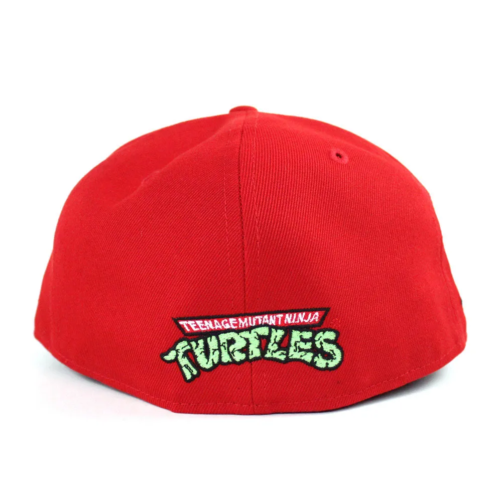 The Teenage Mutant Ninja Turtles New Era 59Fifty Fitted Hat (RED Green Under Brim)