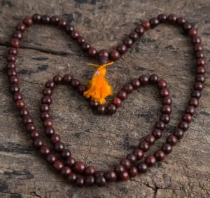 Tibetan Buddhist Rose Wood Prayer Mala Beads