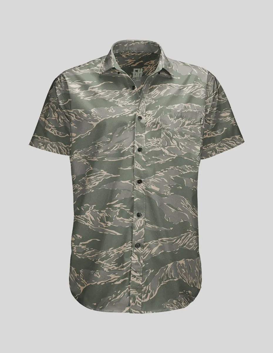 Tiger Camo Button Down