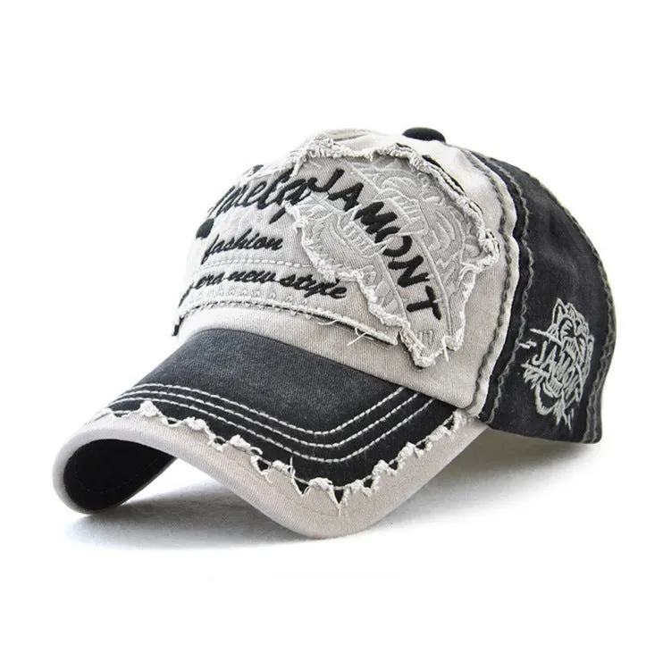 TIGER HEAD EMBROIDERED BASEBALL CAP