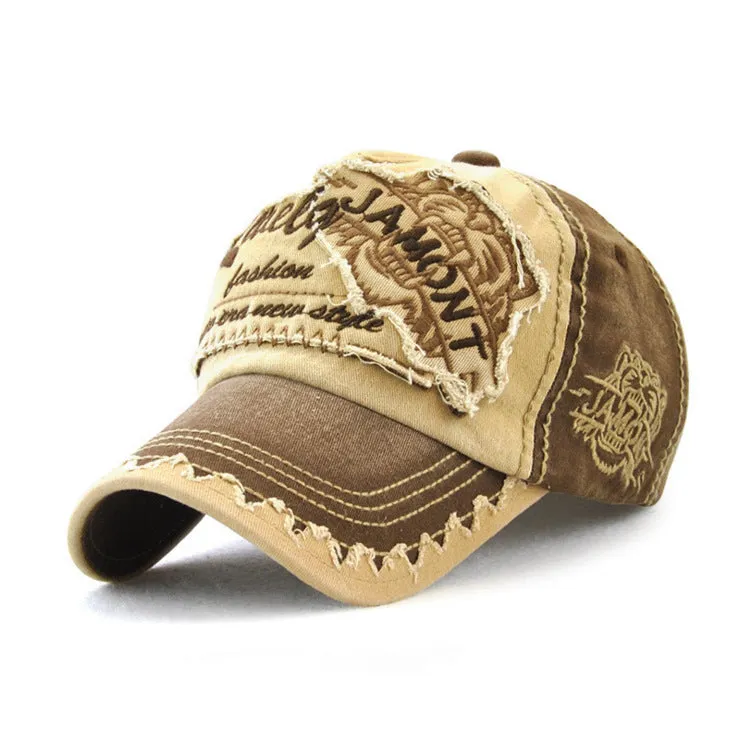 TIGER HEAD EMBROIDERED BASEBALL CAP