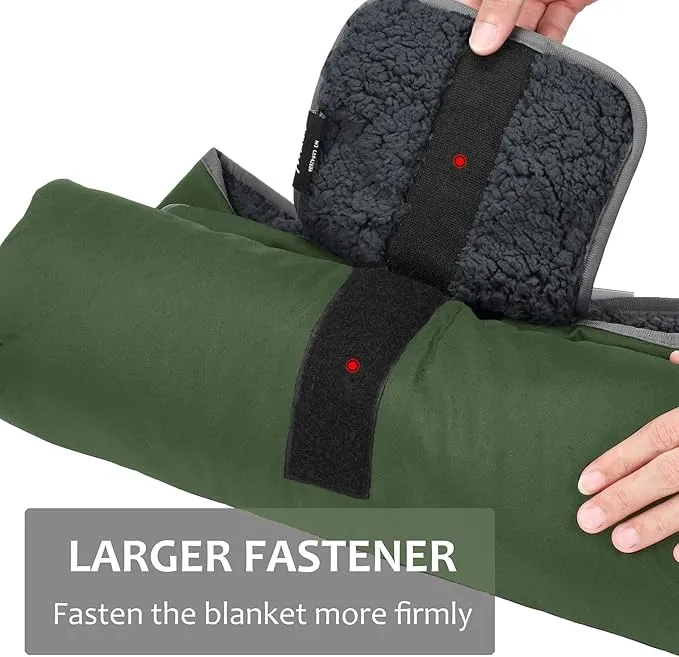 Tirrinia Outdoors Waterproof Throw Blanket, 66”x 90” Sherpa Fleece Stadium Windproof Mat for Boat, Traveling, Camping, Hiking, Football - Machine Washable