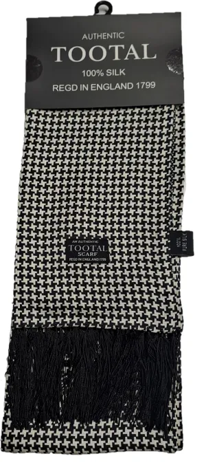 Tootal Mens Houndstooth Retro 100% Silk Scarf