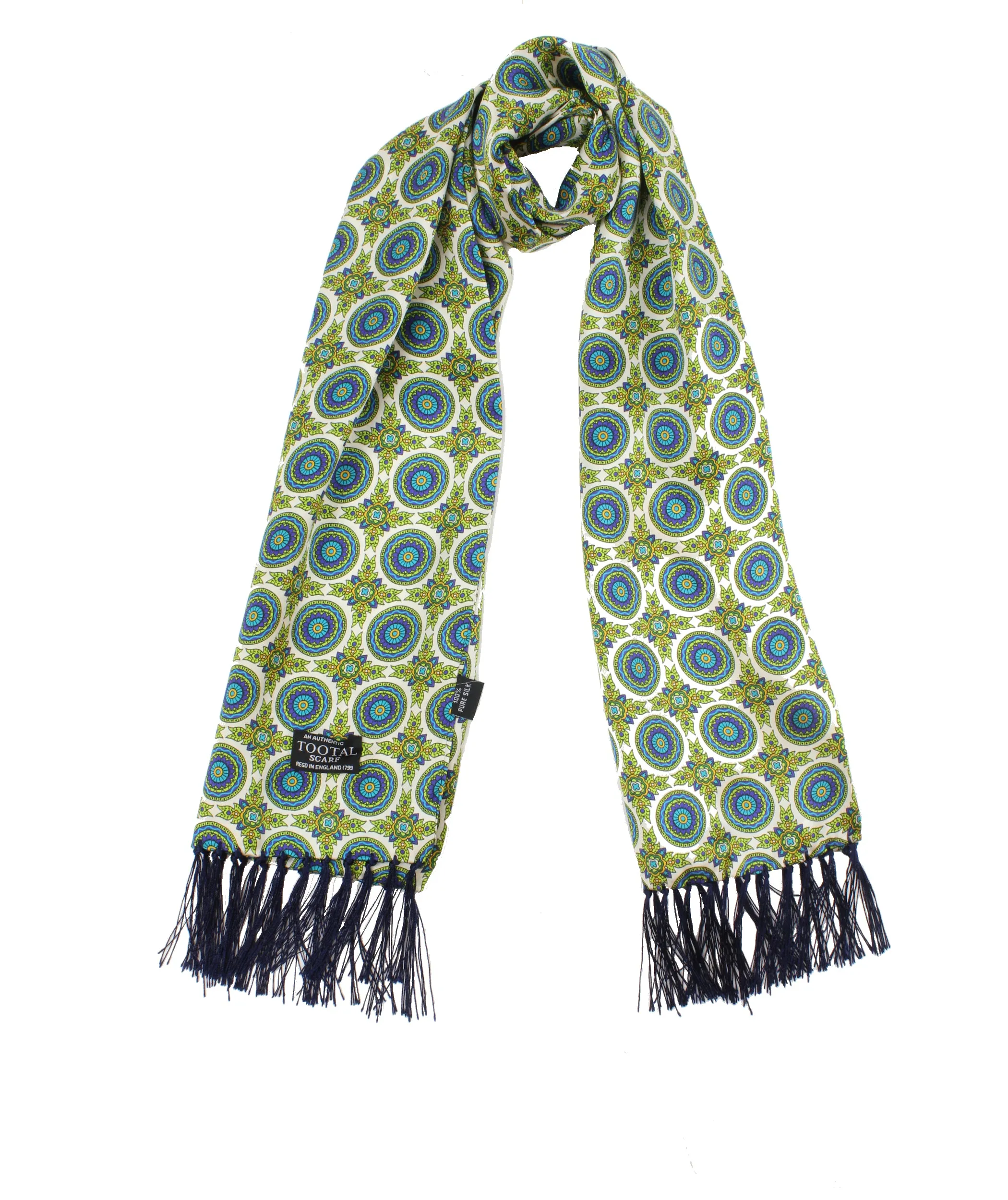 Tootal Mens Retro Geo Print 100% Silk Scarves
