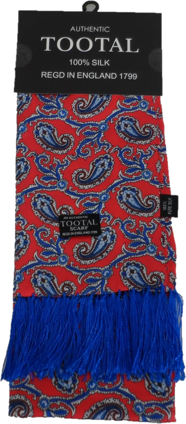 Tootal Mens Retro Paisley Print 100% Silk Scarves