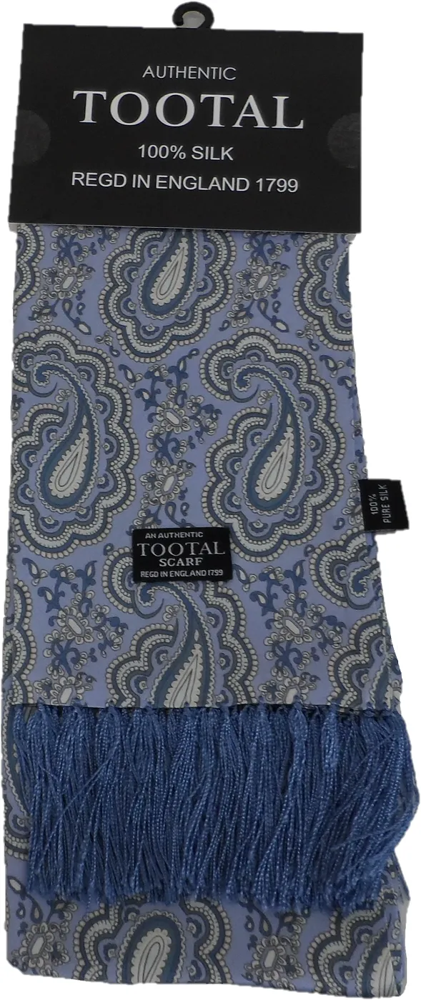 Tootal Mens Retro Paisley Print 100% Silk Scarves