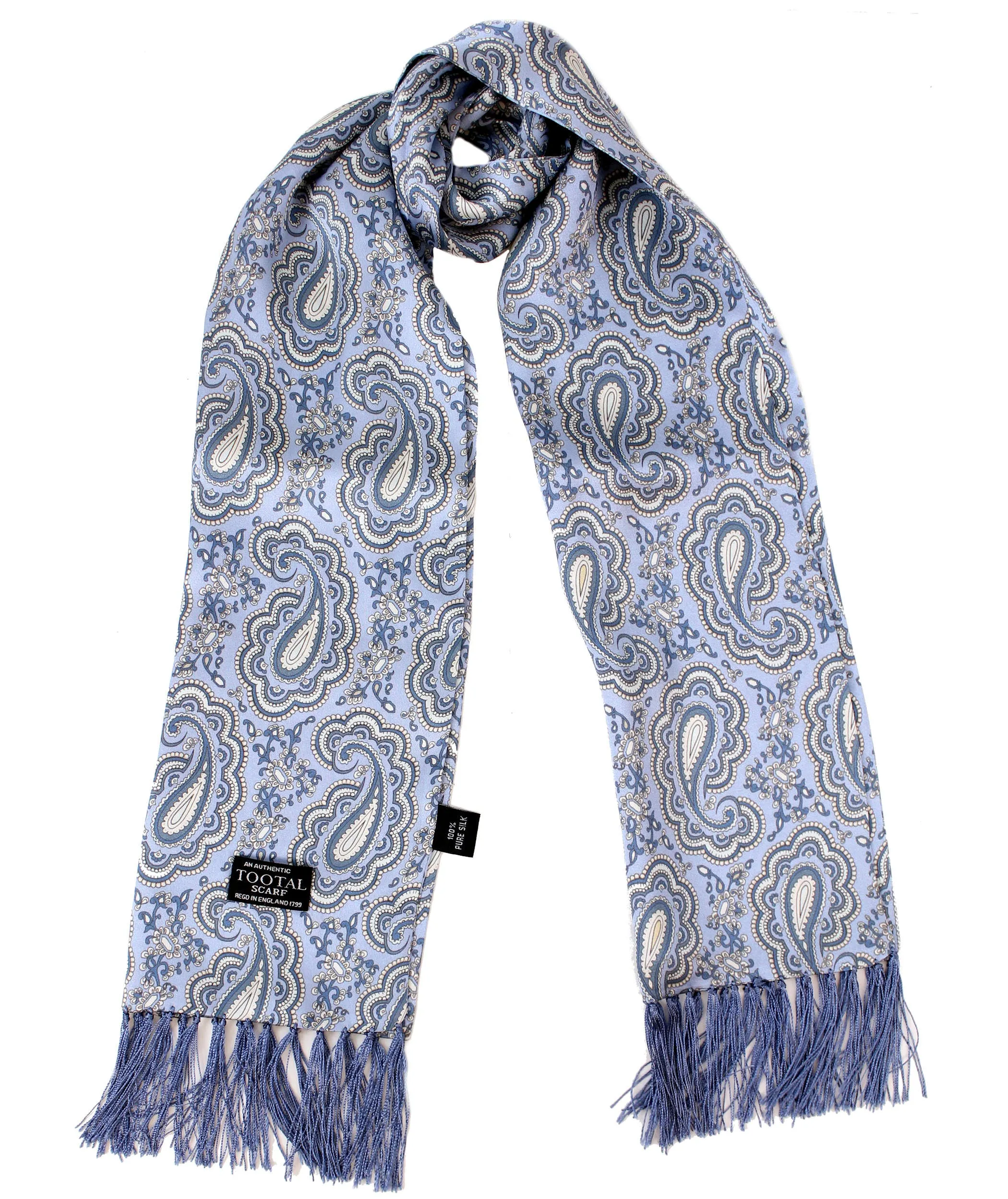 Tootal Mens Retro Paisley Print 100% Silk Scarves