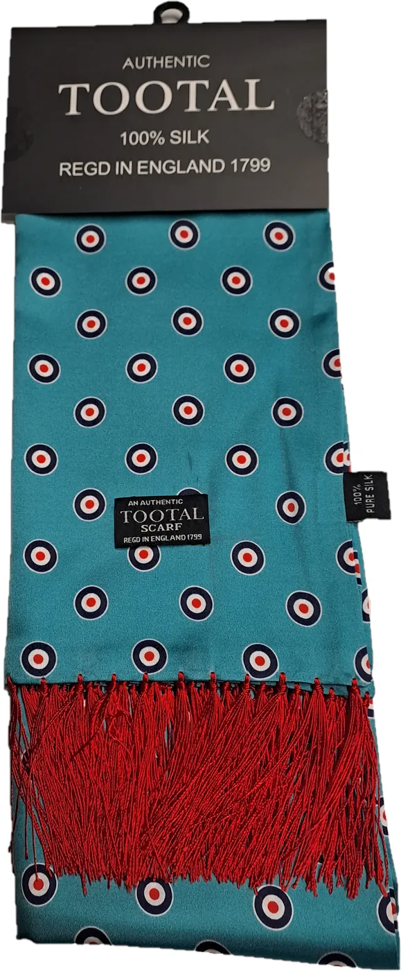 Tootal Mens Target Retro 100% Silk Scarf
