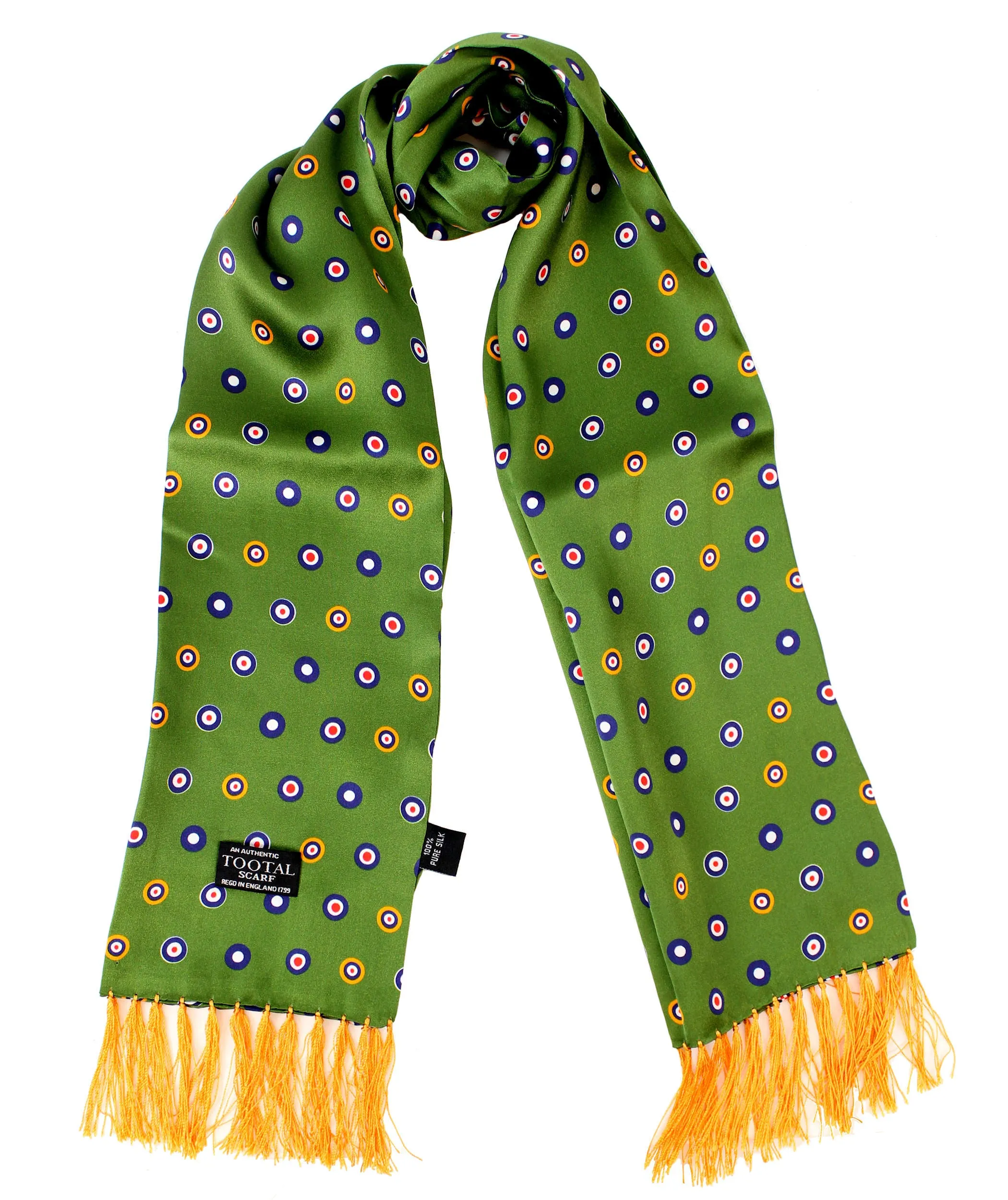 Tootal Mens Target Retro 100% Silk Scarf