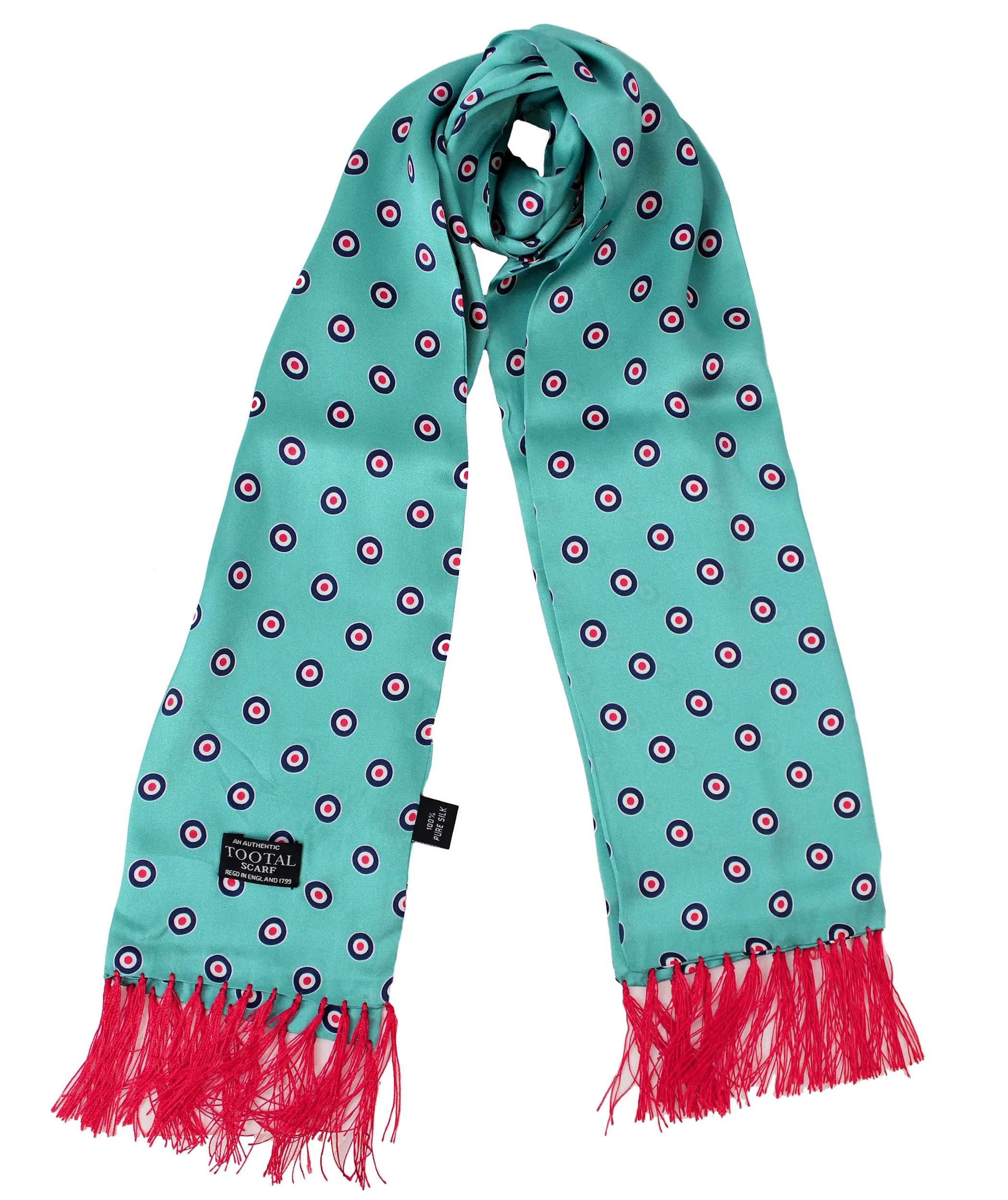 Tootal Mens Target Retro 100% Silk Scarf