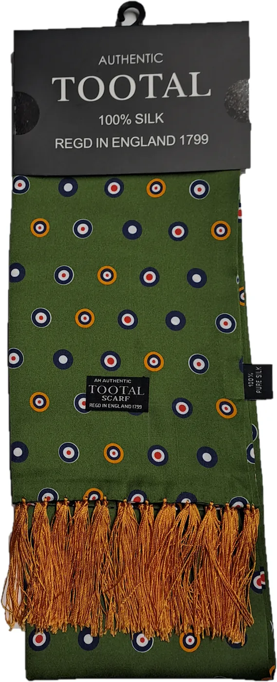 Tootal Mens Target Retro 100% Silk Scarf