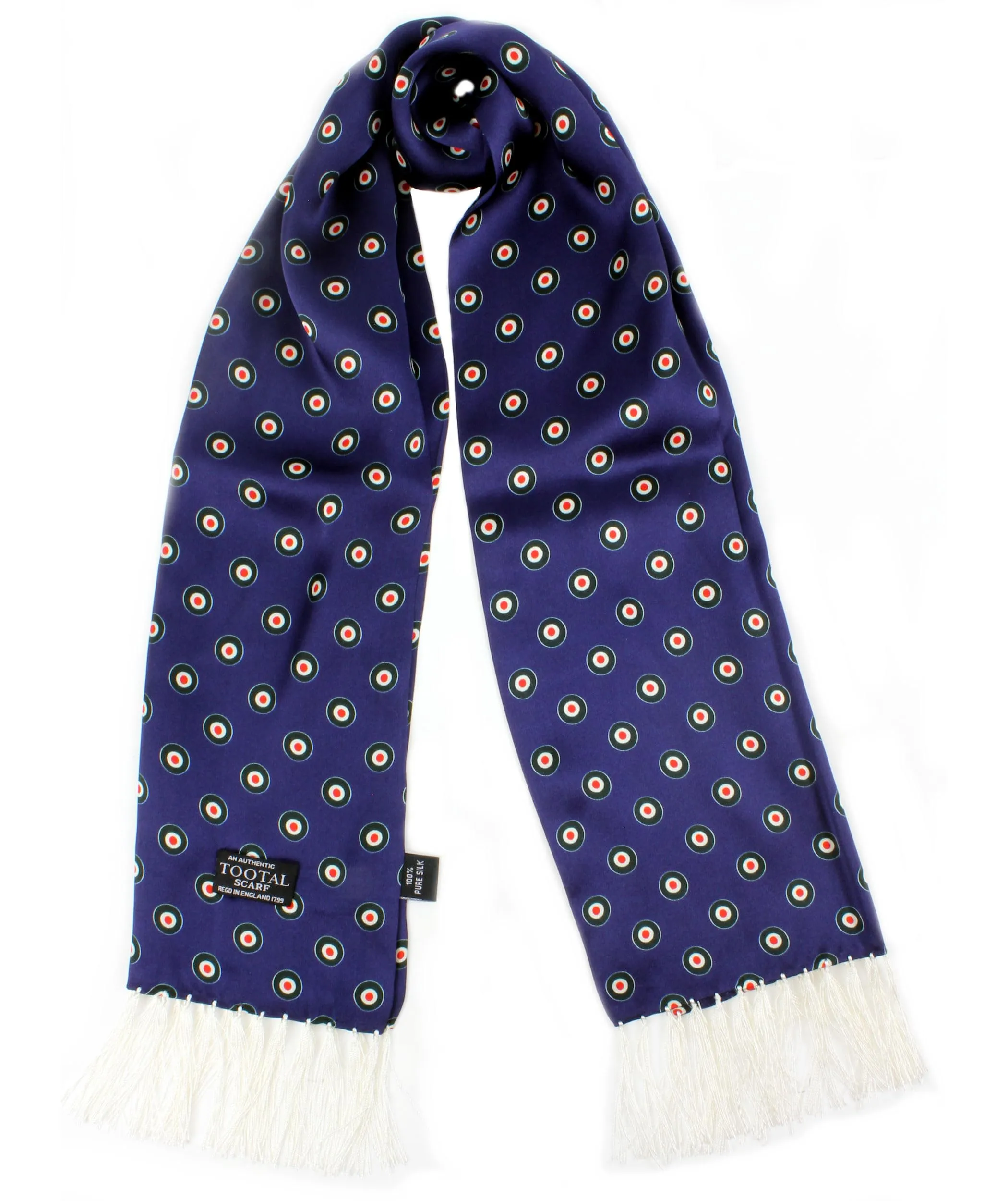 Tootal Mens Target Retro 100% Silk Scarf