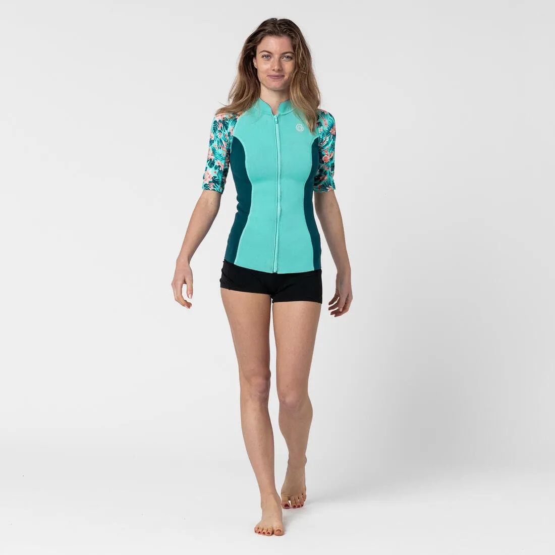 Top anti UV Manches courtes Femme néoprène 1.5mm - Navy
