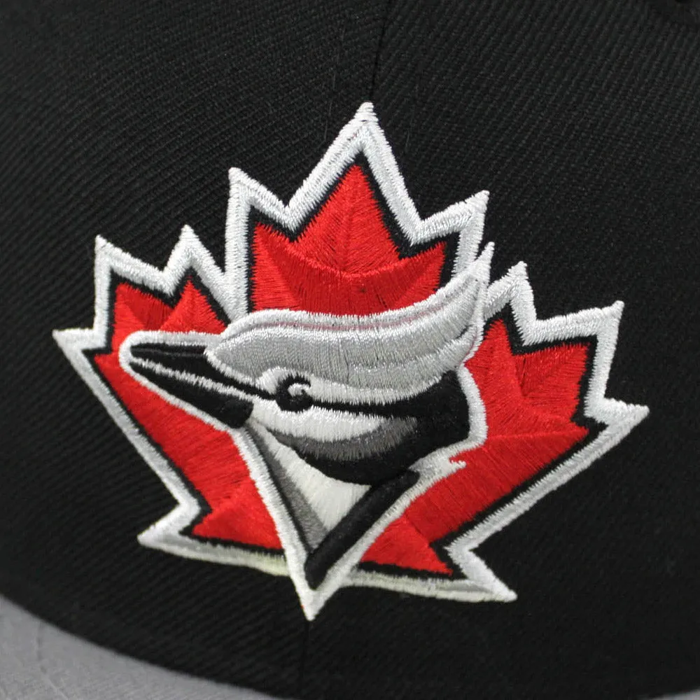 Toronto Blue Jays New Era 59FIFTY Fitted Hat (Black Gray Red Gray Under Brim)