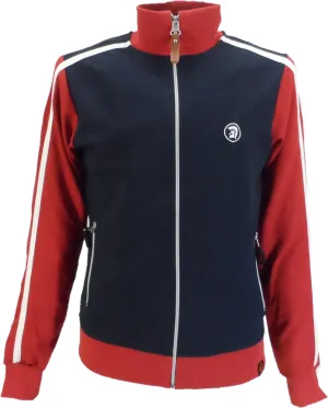 Trojan Records Mens Red and Navy Retro Track Tops