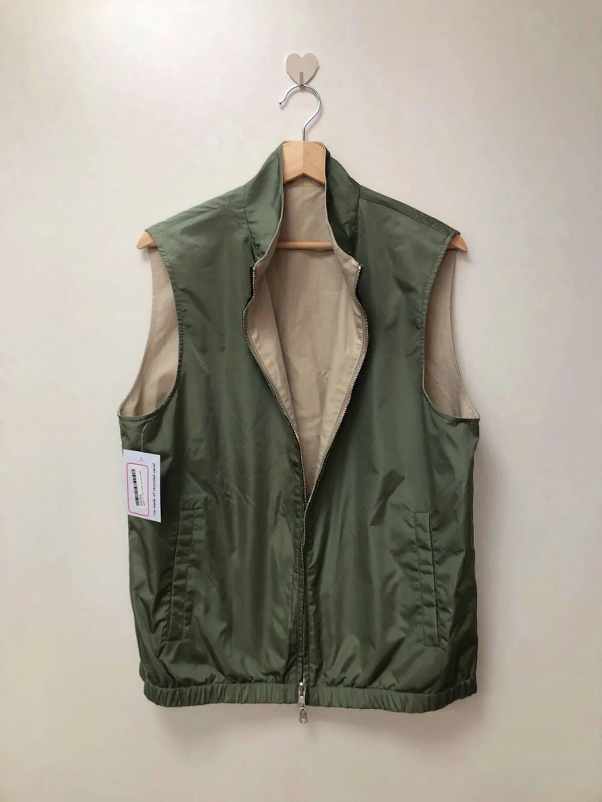 Unbranded Reversible Beige/Green Gilet Vest UK M