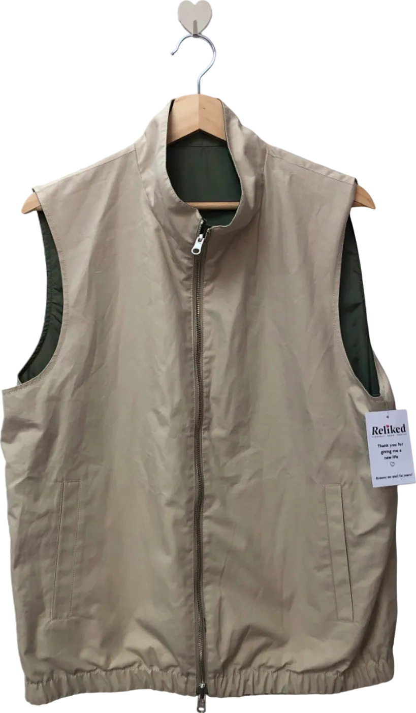Unbranded Reversible Beige/Green Gilet Vest UK M