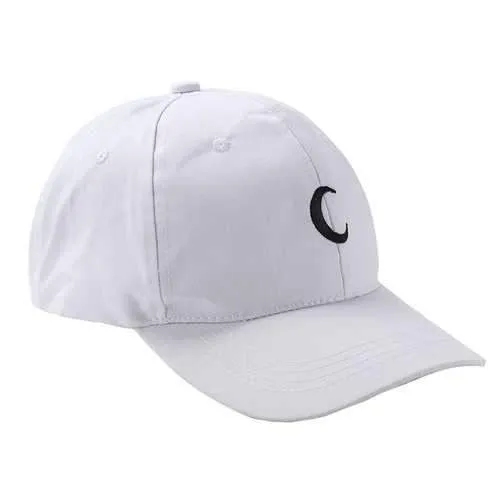 Unisex Embroidered Moon Baseball Cap Hip-hop Hat Couple Hat Retro Sport Bent Hats