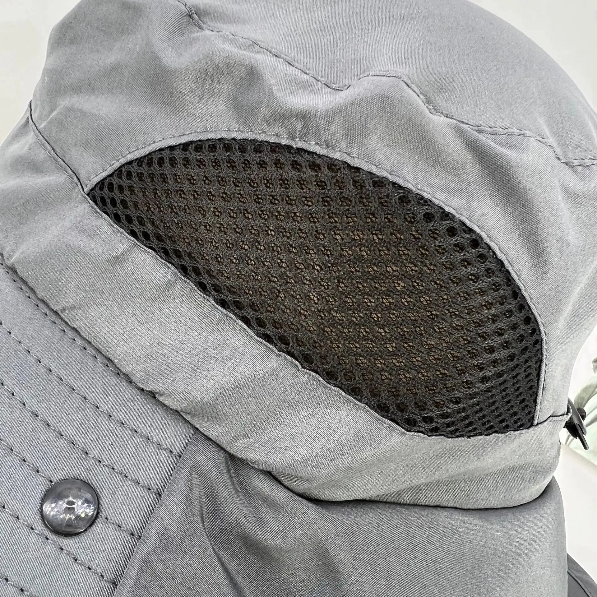 UPF50  Fishing hat Sun shading large eaves mountain climbing mask mesh breathable outdoor UV protection detachable full face