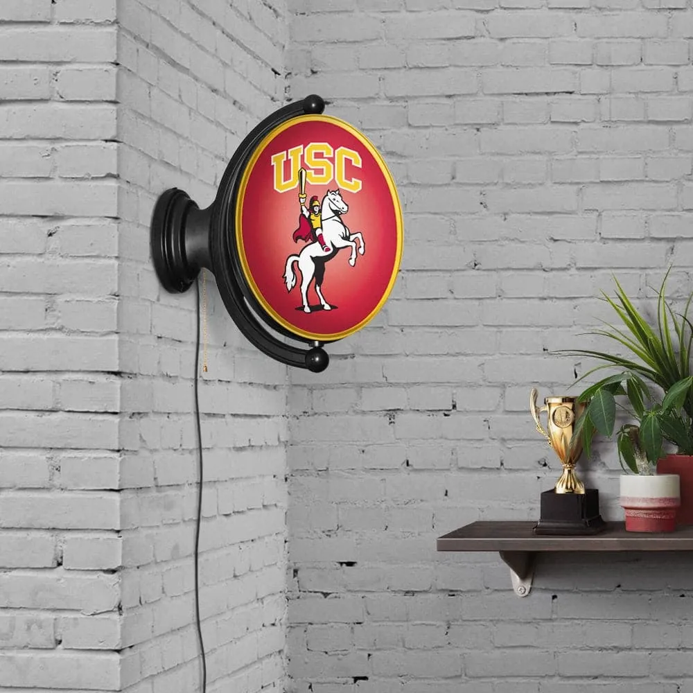 USC Trojans: Traveler - Original Oval Rotating Lighted Wall Sign