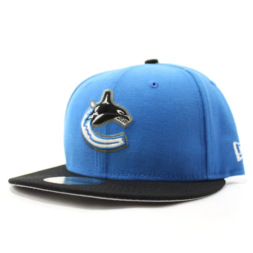 Vancouver Canucks New Era 59Fifty Fitted Hat (BLUE BLACK GRAY UNDER BRIM)