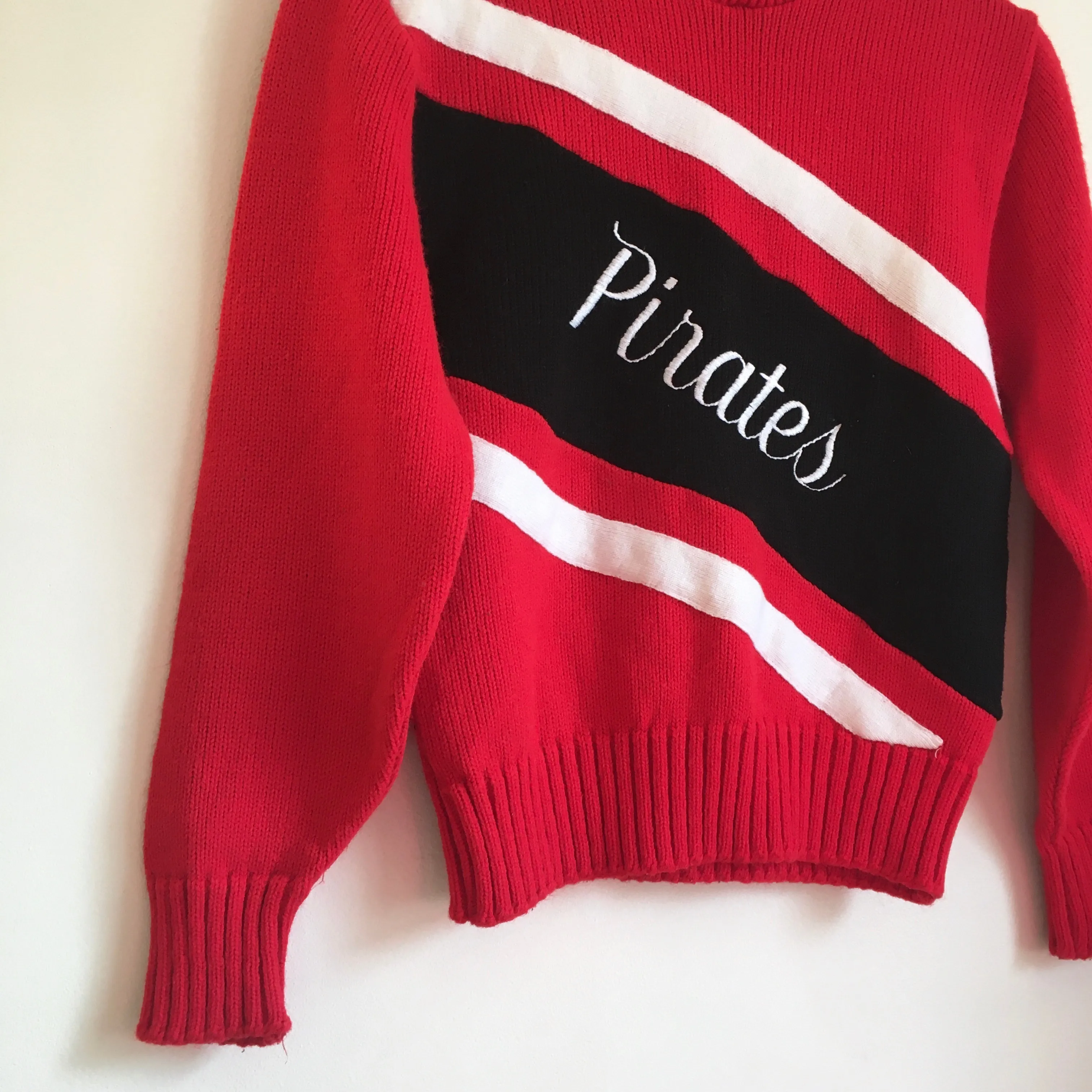 Vintage 1960s Pirates BRISTOL Official Award Sweater // unisex Size 12 // Made in USA